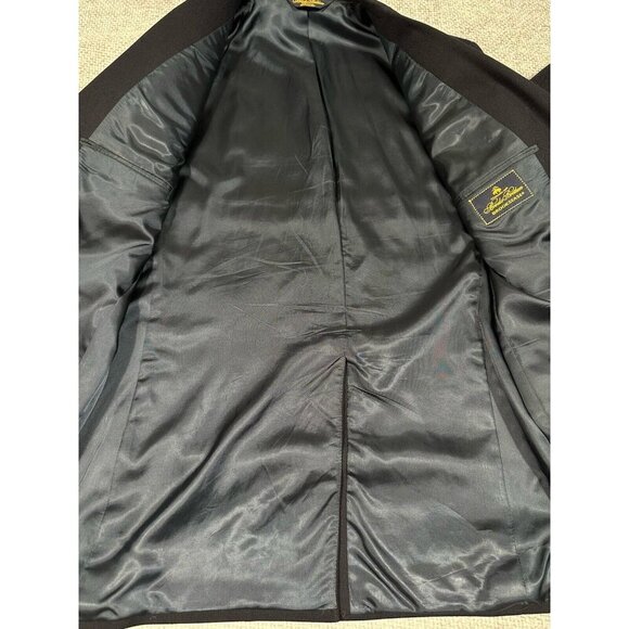 Vtg Brooks Brothers Blazer Mens‎ 43 Blue Brooksease Wool Gold Buttons Flaw - Picture 7 of 16